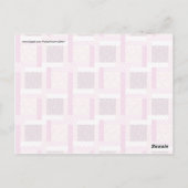 Hübsch rosa Lila Patchwork Quilt Design Geschenke Postkarte (Rückseite)
