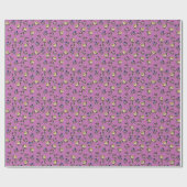 Hübsch rosa Lila und gelbe Stiefmütterchen Geschenkpapier (Flach)