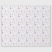 Hübsch rosa Lila WasserfarbenPetalen und Prosecco Geschenkpapier (Flach)