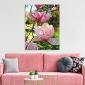 Hübsch rosa Magnolia Blumengestreichte Leinwand dr (Insitu (Wohnzimmer))