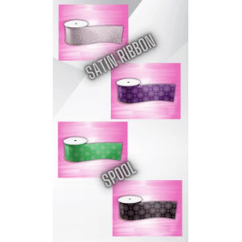 Hübsch rosa Mandala auf lila | Satinband