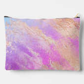 Hübsch rosa Marmor Zubehörtasche (Rückseite)