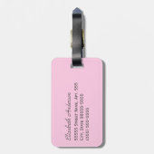 Hübsch rosa Medaille Damaskus Niedlicher Bogen mit Gepäckanhänger (Rückseite vertikal)