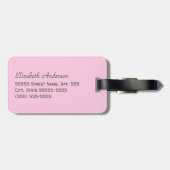 Hübsch rosa Medaille Damaskus Niedlicher Bogen mit Gepäckanhänger (Rückseite horizontal)