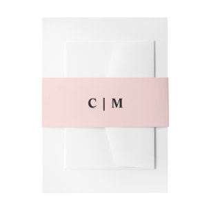 Hübsch rosa Minimalistische Hochzeiten Einladungsbanderole