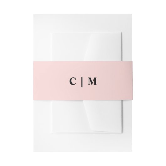 Hübsch rosa Minimalistische Hochzeiten Einladungsbanderole (Vorderseite Beispiel)