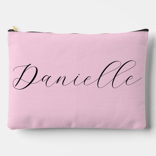 Hübsch rosa Minimalistisches Elegant Zubehörtasche (Vorderseite)