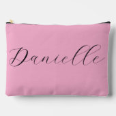 Hübsch rosa Minimalistisches Elegant Zubehörtasche (Vorderseite)