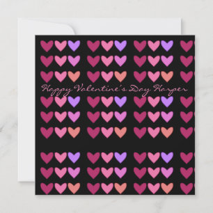 Hübsch rosa mit herzhaften Valentinstag Feiertagskarte