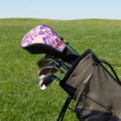 Hübsch rosa mit Lila Blumendruck Golf Headcover (In SItu)