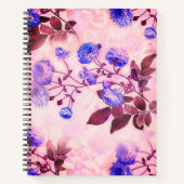 Hübsch rosa mit Lila Blumendruck Notizblock (Vorderseite)
