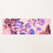 Hübsch rosa mit Lila Blumendruck Yogamatte (Vorderseite (Horizontal))