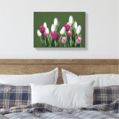 Hübsch rosa, moderne, farbenfrohe Tulpe Leinwanddruck (Insitu (Schlafzimmer))