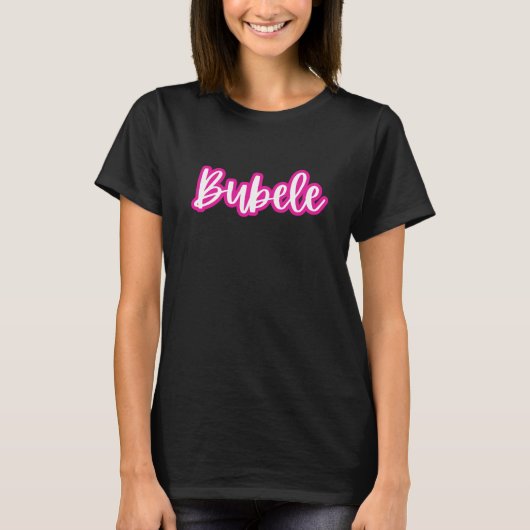 Hübsch rosa Moderner Bubeltext Frauentext T-Shirt (Vorderseite)