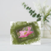 Hübsch-rosa-Mohnfotografie Postkarte (Stehend Vorderseite)