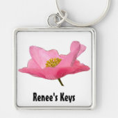 Hübsch-rosa-Mohnfotografie Schlüsselanhänger (Vorne)