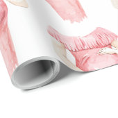 Hübsch rosa Mommy-to-be Geschenkpapier (Rolleneckpunkt)