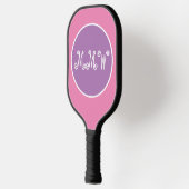 Hübsch-rosa-Monogramm-Paddel Pickleball Schläger (Links)
