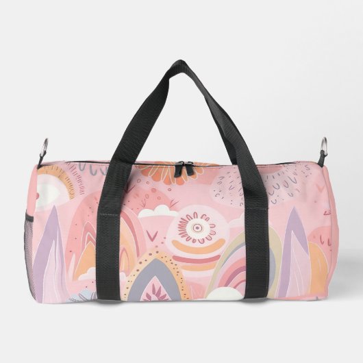Hübsch rosa Muster Duffle Bag (Rückseite)