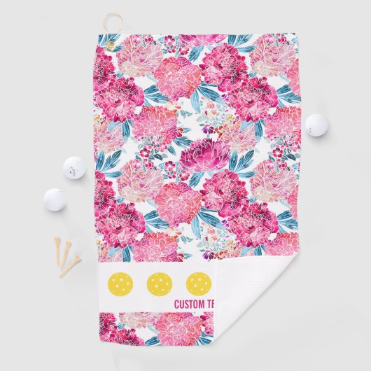 Hübsch rosa Muster Pickleball Sweathand Golfhandtuch (Insitu)