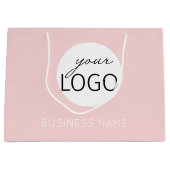 Hübsch rosa Name und Logo für kleine Unternehmen Große Geschenktüte (Vorderseite)