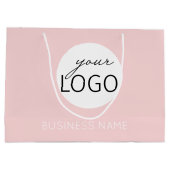 Hübsch rosa Name und Logo für kleine Unternehmen Große Geschenktüte (Rückseite)