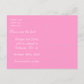 hübsch-rosa Orchideen-Blume Save the Date rosa Ankündigungspostkarte (Rückseite)