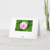 Hübsch rosa Peonie-Blankarte Karte (Rückseite)