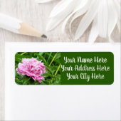 Hübsch rosa Peony Return Address Label (Insitu)