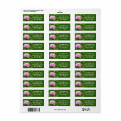 Hübsch rosa Peony Return Address Label (Vorne)