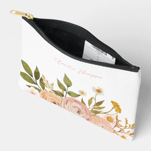 Hübsch rosa Personalisiert Zubehörtasche (Offen)