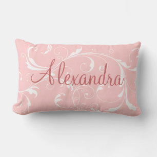 Hübsch rosa Personalisierter Name Pilz Lendenkissen