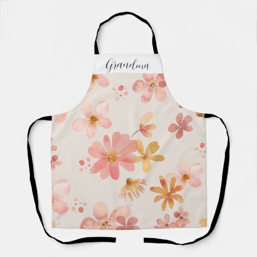 Hübsch rosa Personalisiertes Oma Schürze (Vorderseite)