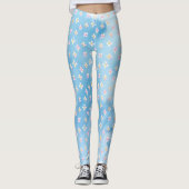 Hübsch rosa Pfirsichfarben Blume Leggings (Vorderseite)