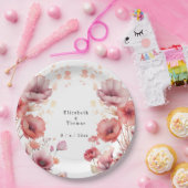 Hübsch rosa, pfirsichfarbene Fuzz, Aquarellfarbe Pappteller (Party)