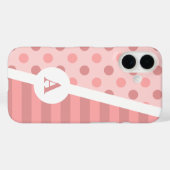 Hübsch rosa Polka-Dot und Streifenmuster Case-Mate iPhone Hülle (Rückseite (Horizontal))