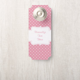 Hübsch & rosa Polka Dot Vintager Raum Türanhänger