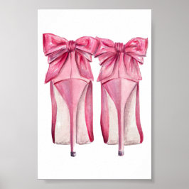 Hübsch rosa Poster mit hohen Heelsen