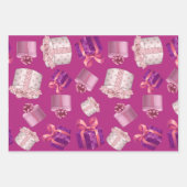 Hübsch rosa Present Geschenkpapier Set (Vorderseite)