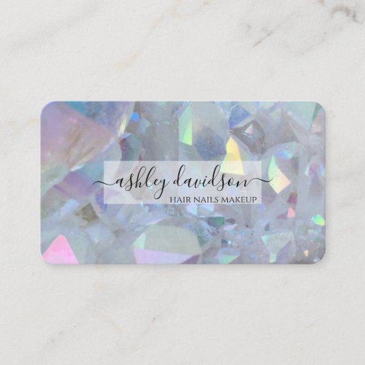 Hübsch rosa Quarzglas Cards Visitenkarte (Vorderseite)