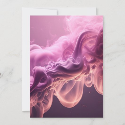 Hübsch-Rosa-Rauch-Junggeselinnen-Abschied Einladung (Rückseite)