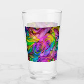 Hübsch-Rosa-Regenbogen-Rose Glas (Vorderseite)