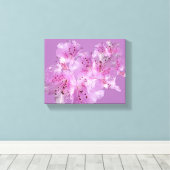 Hübsch-rosa Rhododendron Blüte Blumenzauber Leinwanddruck (Insitu (Holzboden))