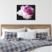 Hübsch rosa Rosa Blüten Moderne schlichte Eleganz Leinwanddruck (Insitu (Schlafzimmer))