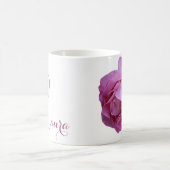 Hübsch rosa Rosa Blütenblüte Laura-Name Kaffeetasse (Mittel)
