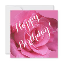 Hübsch rosa Rosa Blütenpracht Happy Birthday