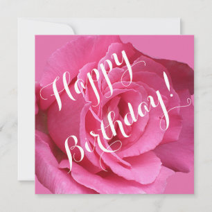 Hübsch rosa Rosa Blütenpracht Happy Birthday Feiertagskarte