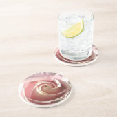 Hübsch rosa Rosa Getränkeuntersetzer (Seite)