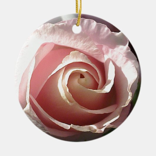 Hübsch rosa Rosa Keramikornament (Vorne)
