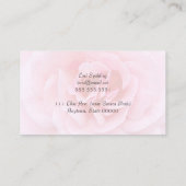 Hübsch rosa Rosa Visitenkarte (Rückseite)